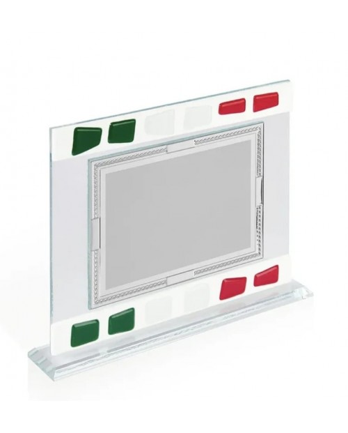 Portatarga in Vetro di murano con tricolore