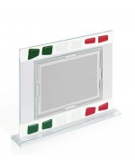 Portatarga in Vetro di murano con tricolore